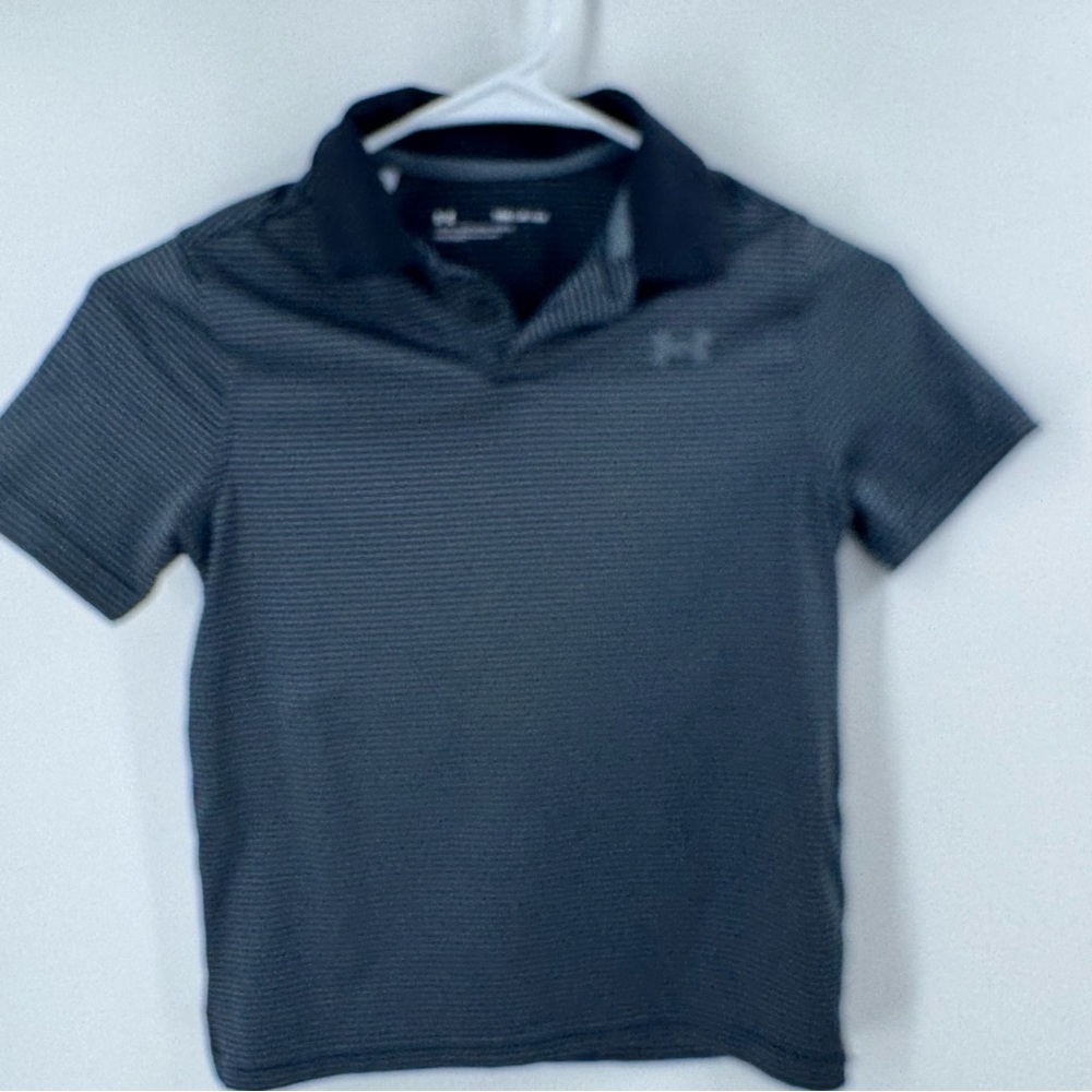 Under Armour Black and Gray Polo Shirt Short-Sleeved